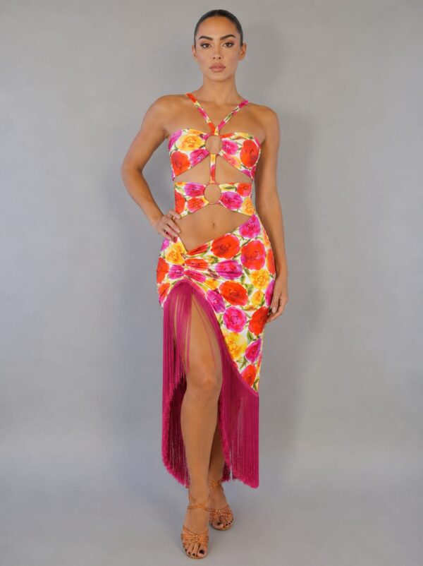 Vestido Jardín Coral